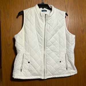 Off white quilted vest